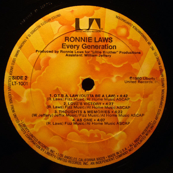 Ronnie Laws - Every Generation // Vinyl Record