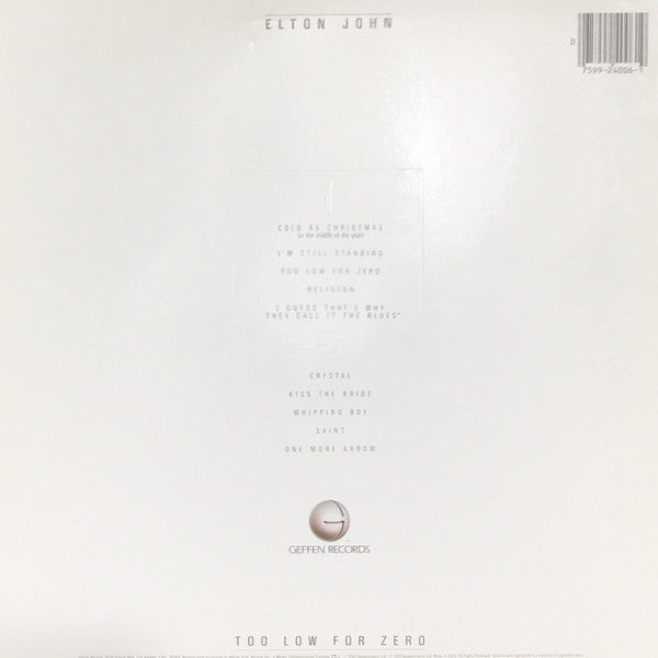 Elton John - Too Low For Zero // Vinyl Record