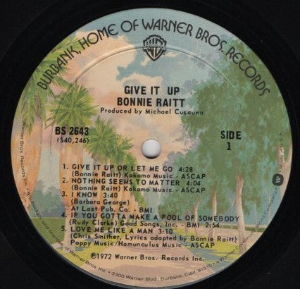 Bonnie Raitt - Give It Up // Vinyl Record