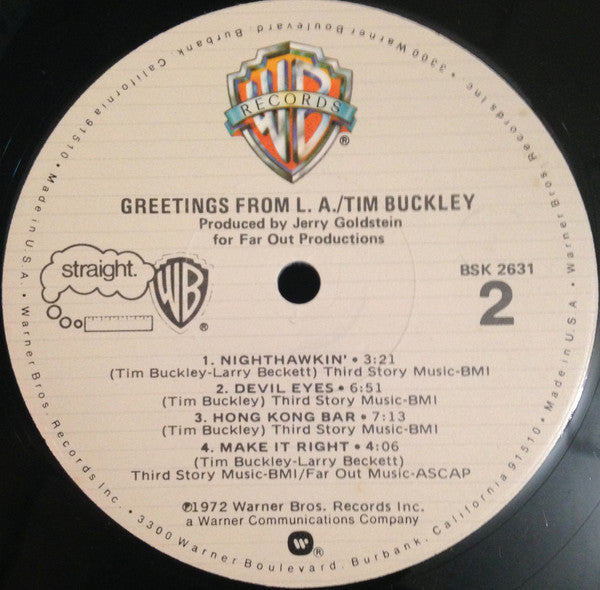 Tim Buckley - Greetings From L.A. // Vinyl Record