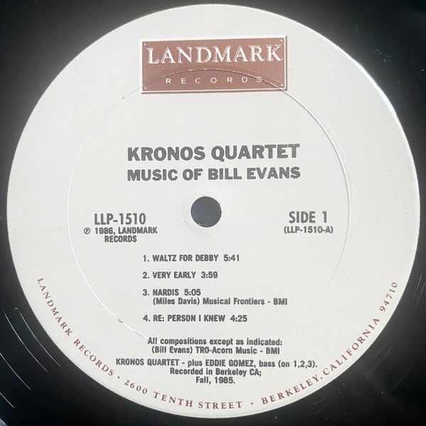 Kronos Quartet - Music Of Bill Evans // Vinyl Record