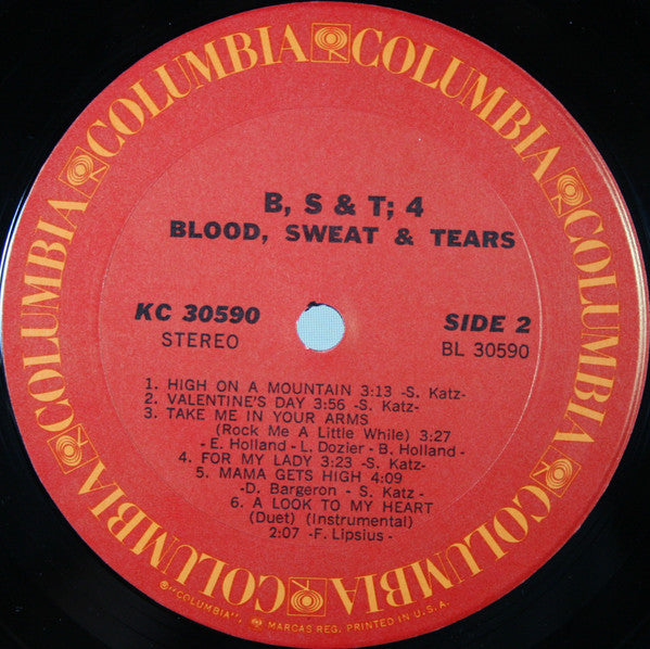 Blood, Sweat And Tears - B, S & T 4 // Vinyl Record