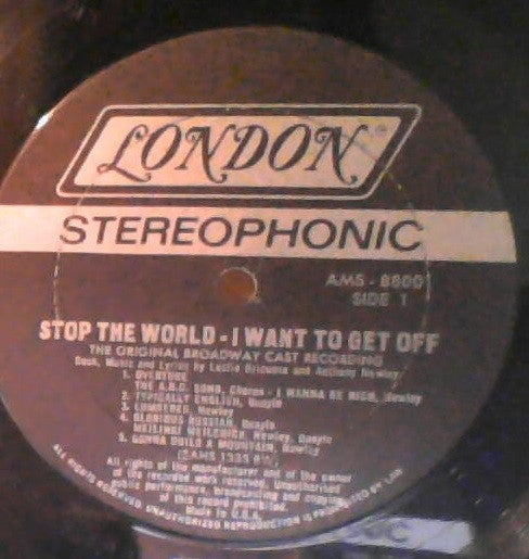 Anthony Newley - Stop The World - I Want To Get Off (Original Broadway Cast) // Vinyl Record
