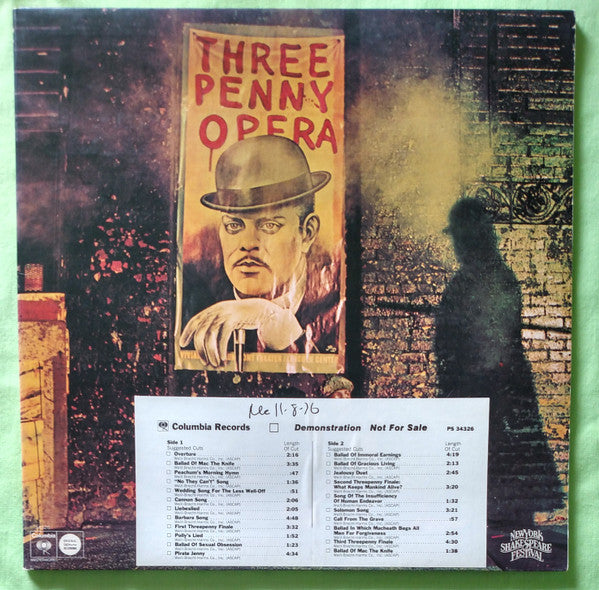Joseph Papp - Original Cast Recording: Three Penny Opera // Vinyl Record