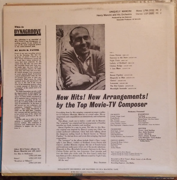 Henry Mancini And His Orchestra - Uniquely Mancini // Vinyl Record / Original cellophane
