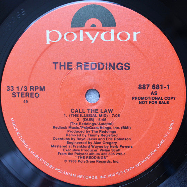 The Reddings - Call The Law // Vinyl Record