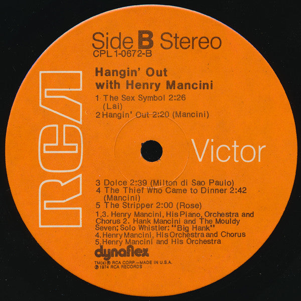 Henry Mancini - Hangin' Out // Vinyl Record