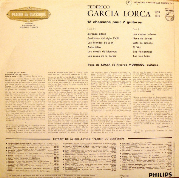 Paco De Lucía - Douze Chansons Pour Deux Guitares // Vinyl Record
