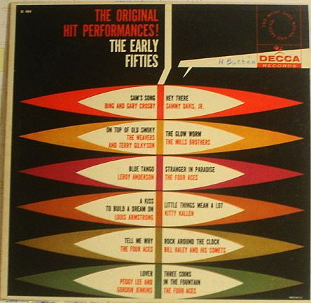 Various - The Original Hit Performances Of The Early Fifties // Vinyl Record