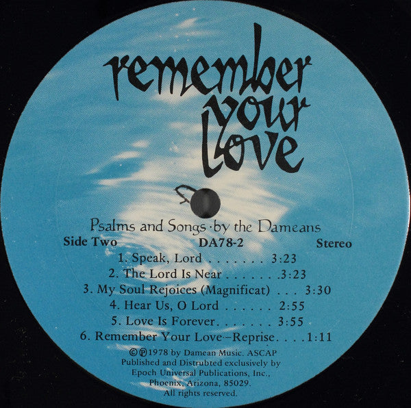 The Dameans - Remember Your Love // Vinyl Record