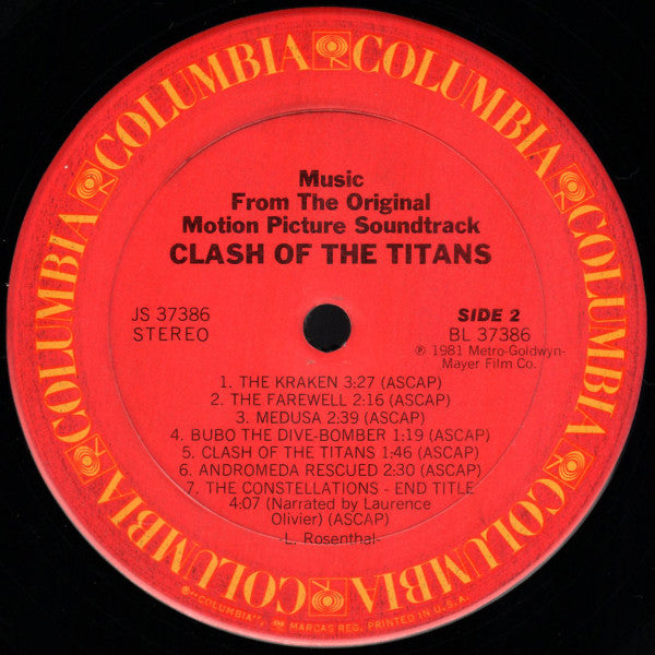 Laurence Rosenthal - Clash Of The Titans (Music From The Original Motion Picture Soundtrack) // Vinyl Record