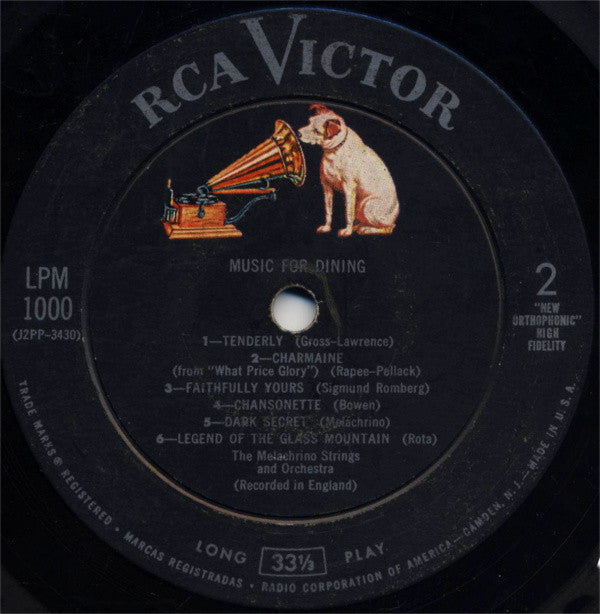The Melachrino Strings - Music For Dining // Vinyl Record