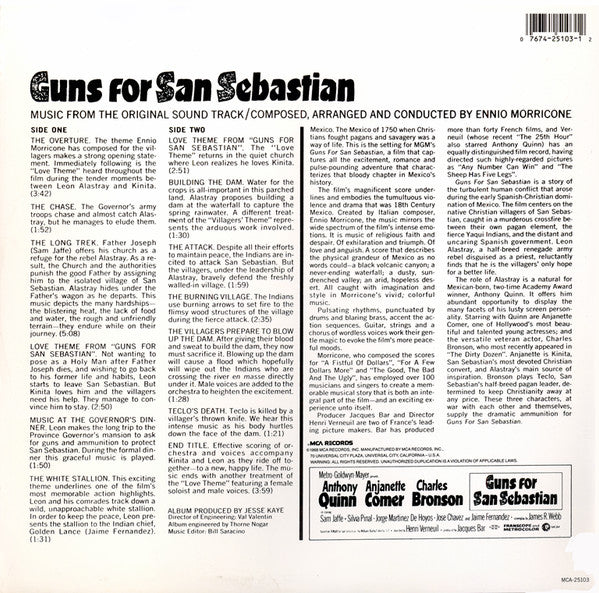 Ennio Morricone - Guns For San Sebastian (Music From The Original Sound Track) // Vinyl Record
