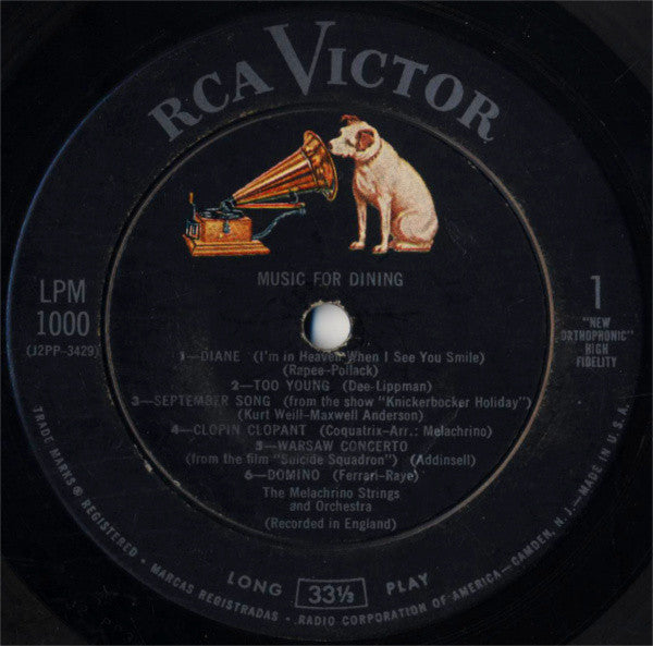The Melachrino Strings - Music For Dining // Vinyl Record