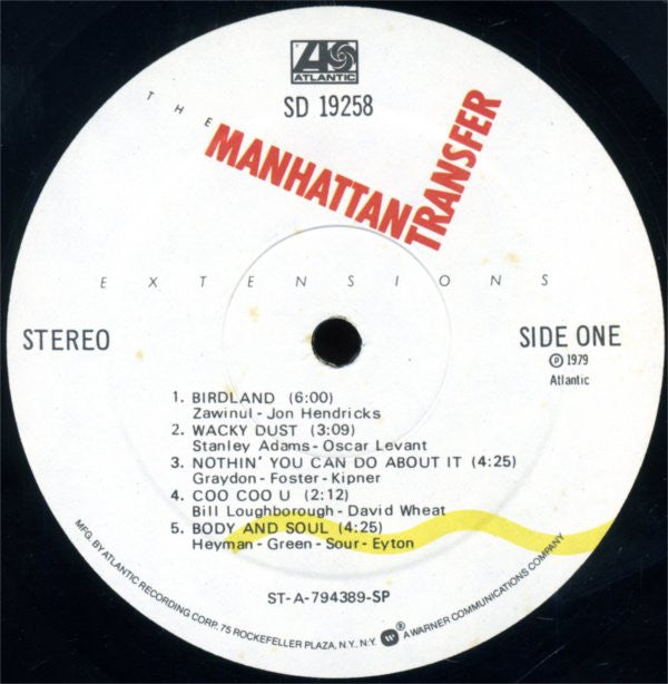 The Manhattan Transfer - Extensions // Vinyl Record