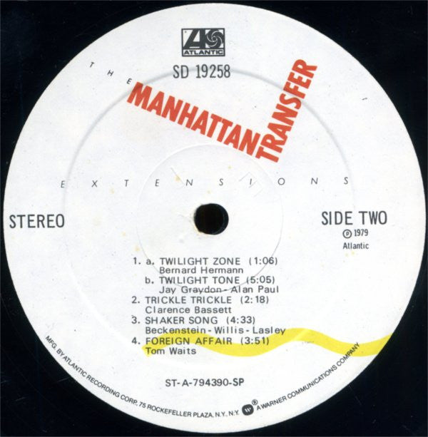 The Manhattan Transfer - Extensions // Vinyl Record