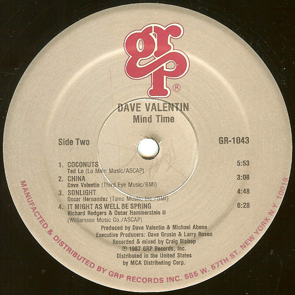 Dave Valentin - Mind Time // Vinyl Record