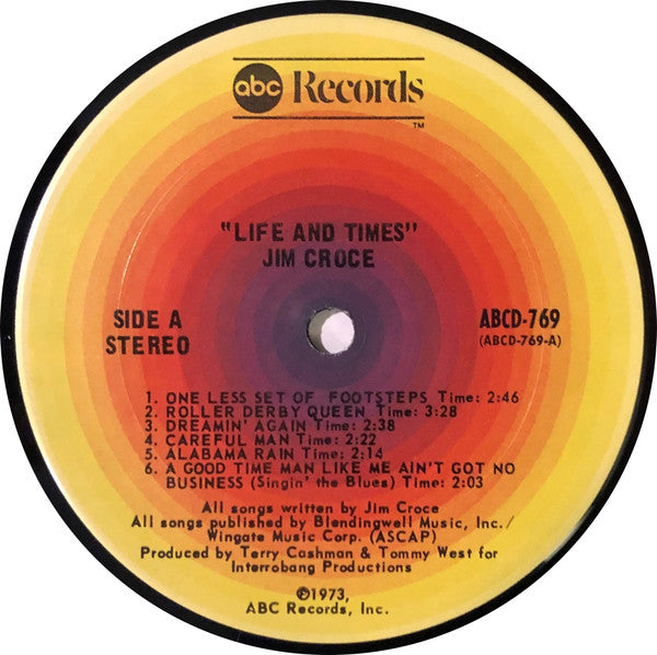 Jim Croce - Life And Times // Vinyl Record