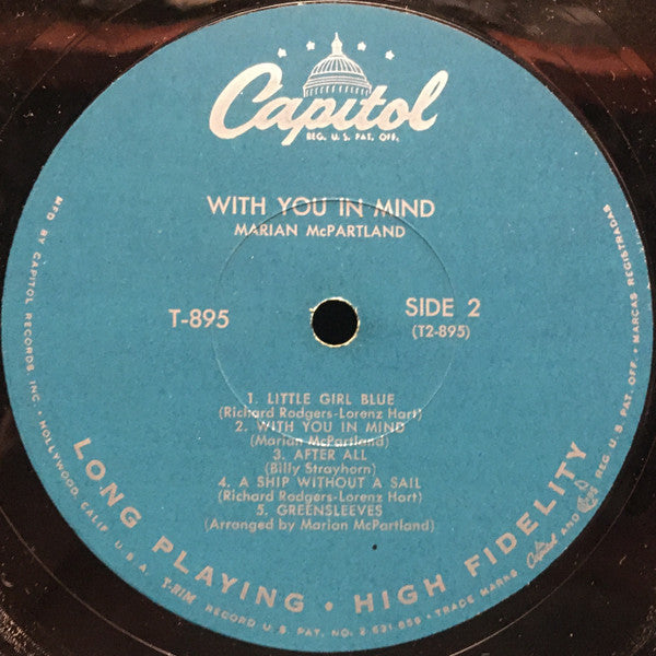 Marian McPartland - With You In Mind // Vinyl Record