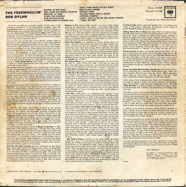 Bob Dylan - The Freewheelin' Bob Dylan // Vinyl Record