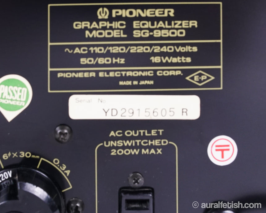 Pioneer SG-9500 // Vintage Graphic Equalizer