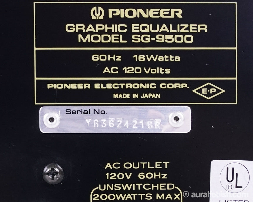 Pioneer SG-9500 // Vintage Graphic Equalizer