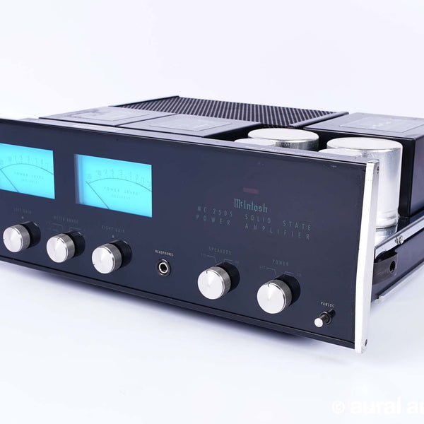 McIntosh MC 2505 SOLID STATE パワーアンプ Vintage Mcintosh MC 2505 // Solid-State Amplifier / New Glass
