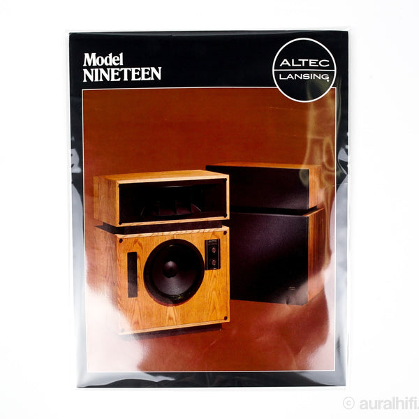 Vintage Altec Lansing Brochure // Model Nineteen Very Good Plus