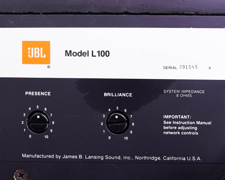 Vintage JBL L100 Century Speakers // Cabinets Refreshed / Custom Foam Grilles