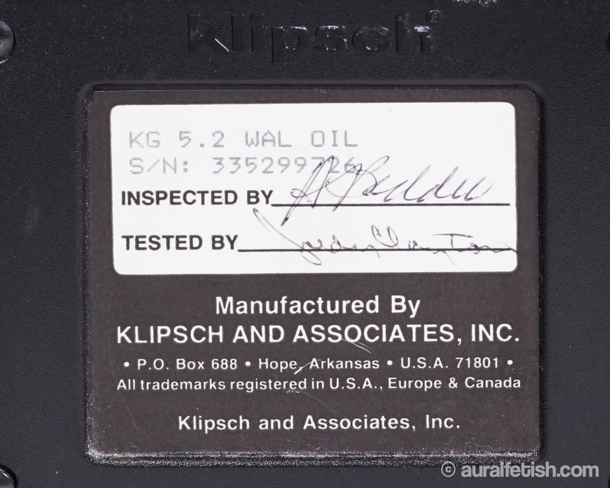 Vintage Klipsch KG 5.2 // Speakers
