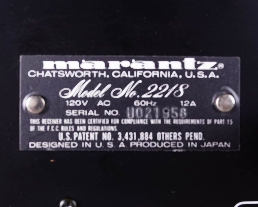 Vintage Marantz 2218 // Solid-State Receiver / Rare