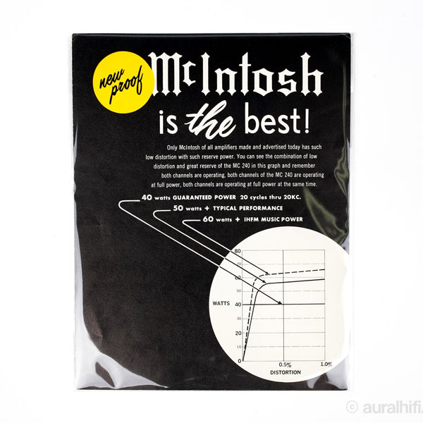☆McIntosh☆オーディオ☆ポスター☆昭和レトロ☆ Vintage Mcintosh Advert // MC 240 / Very Good Plus For Sale