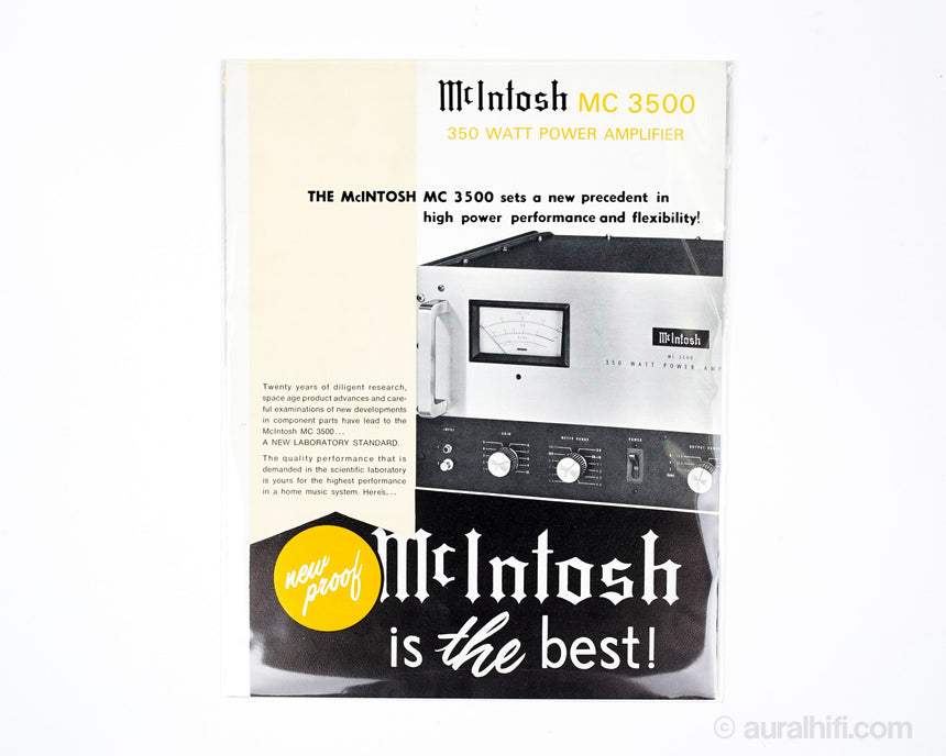 Vintage McIntosh Advert // MC 3500 / Very Good Plus