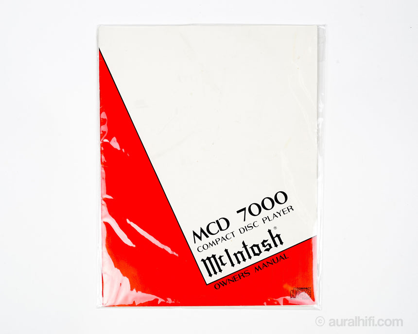 Vintage McIntosh Owner's Manual // MCD 7000 / Very Good Plus