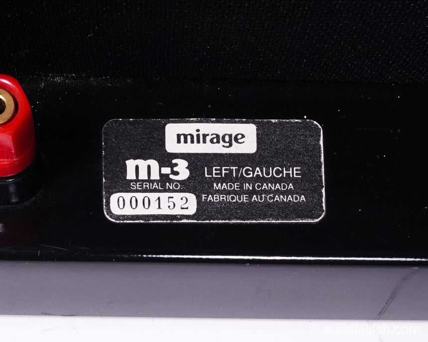 Vintage Mirage M-3 // Speakers / Original Box & Manual